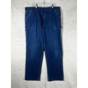 Vintage Sears Mens Blue Denim Carpenter Work Pants 42x32 Made in USA